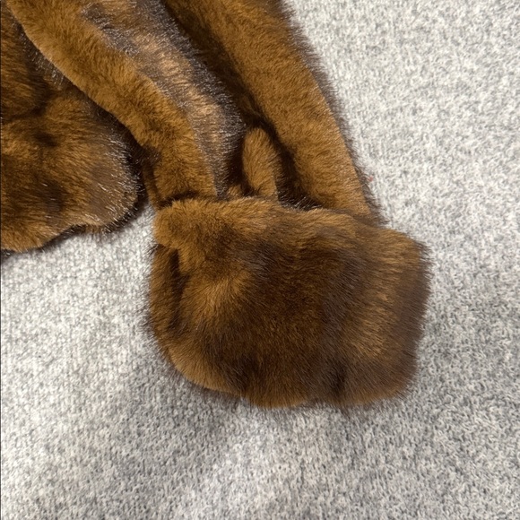 ZARA x Harry Lambert X Disney Cropped Faux Fur Jacket Brown Size Medium - Picture 5 of 10